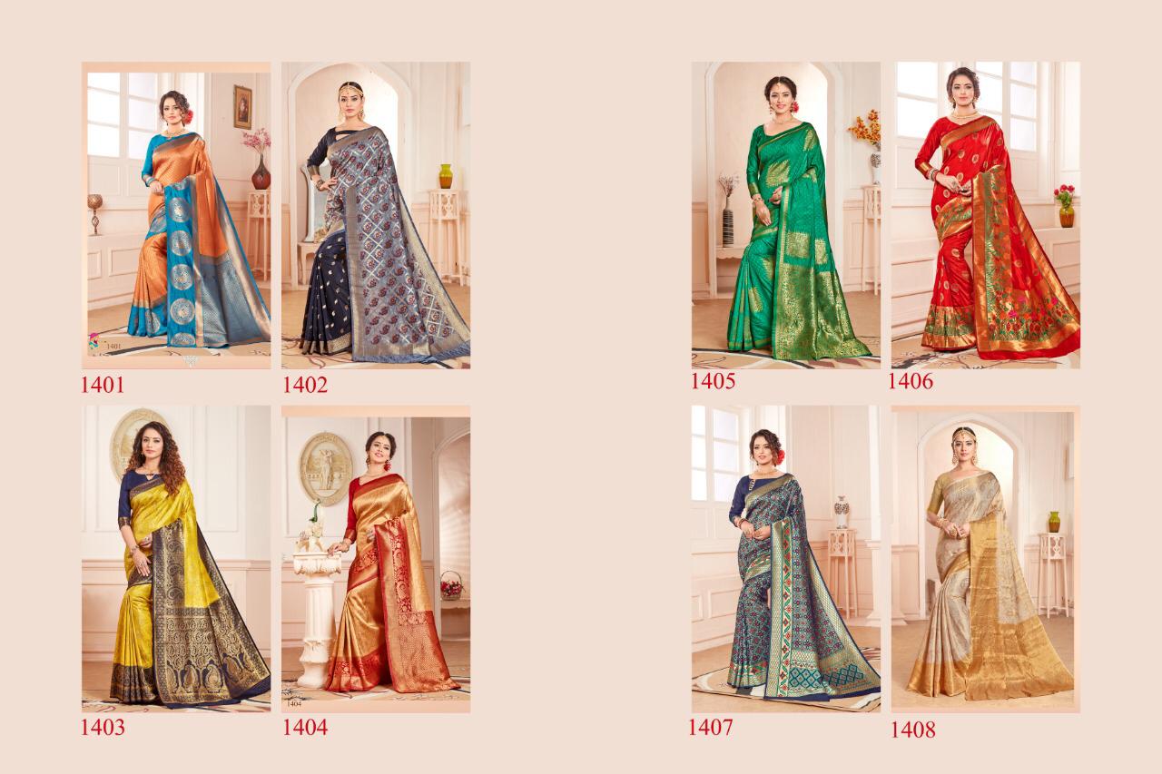 Jyotsana Presents Kanjivaram Silk -2 Indian Traditional Wear Silk Sarees Catalog Wholesaler