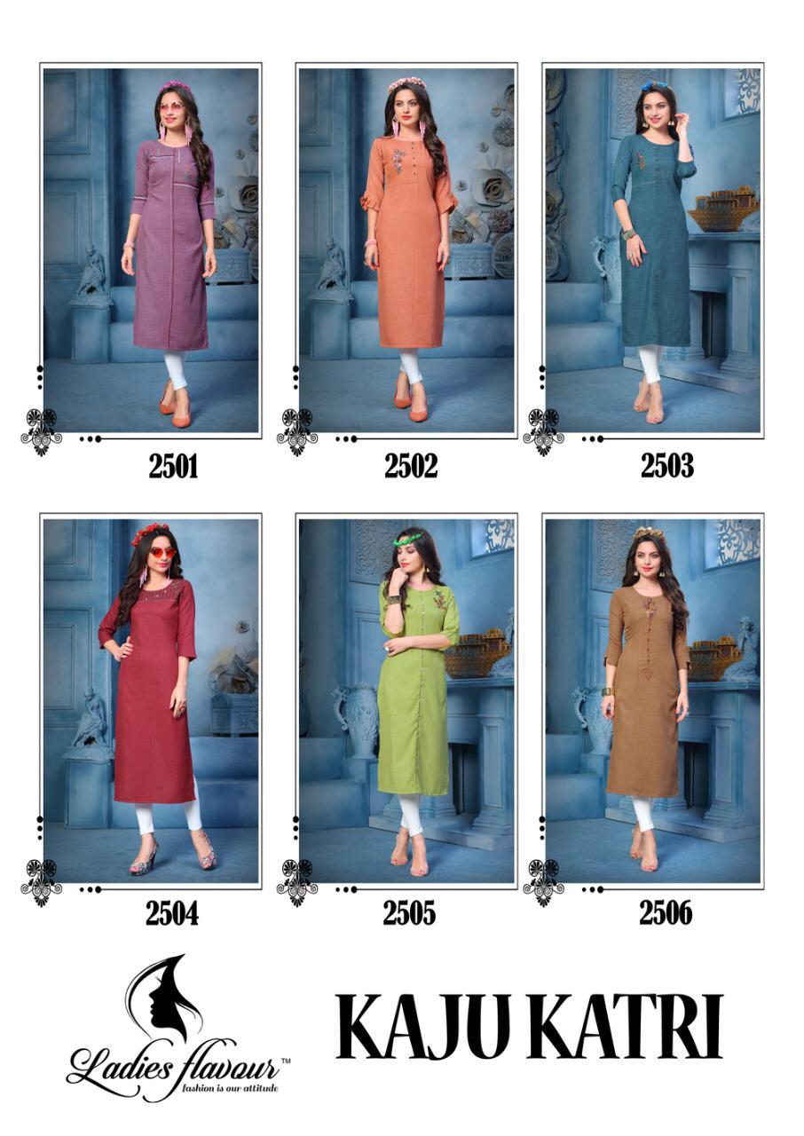 Ladies Flavour Presents Kajukatri Beautiful Rayon Kurtis Catalog Collection