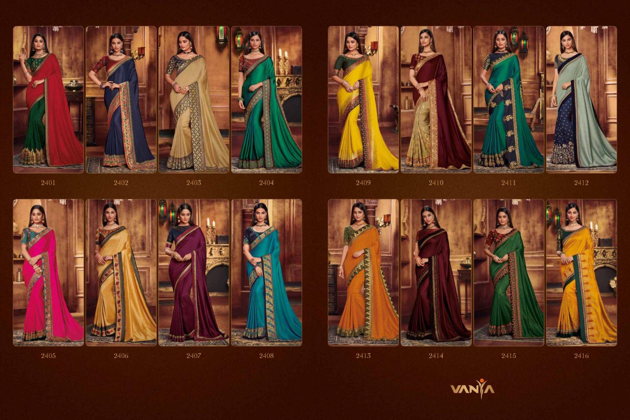 Vanya Sarees Presents Vol-14 Beautiful Designer Fancy Heavy Work Blouse Sarees Catalog Collection