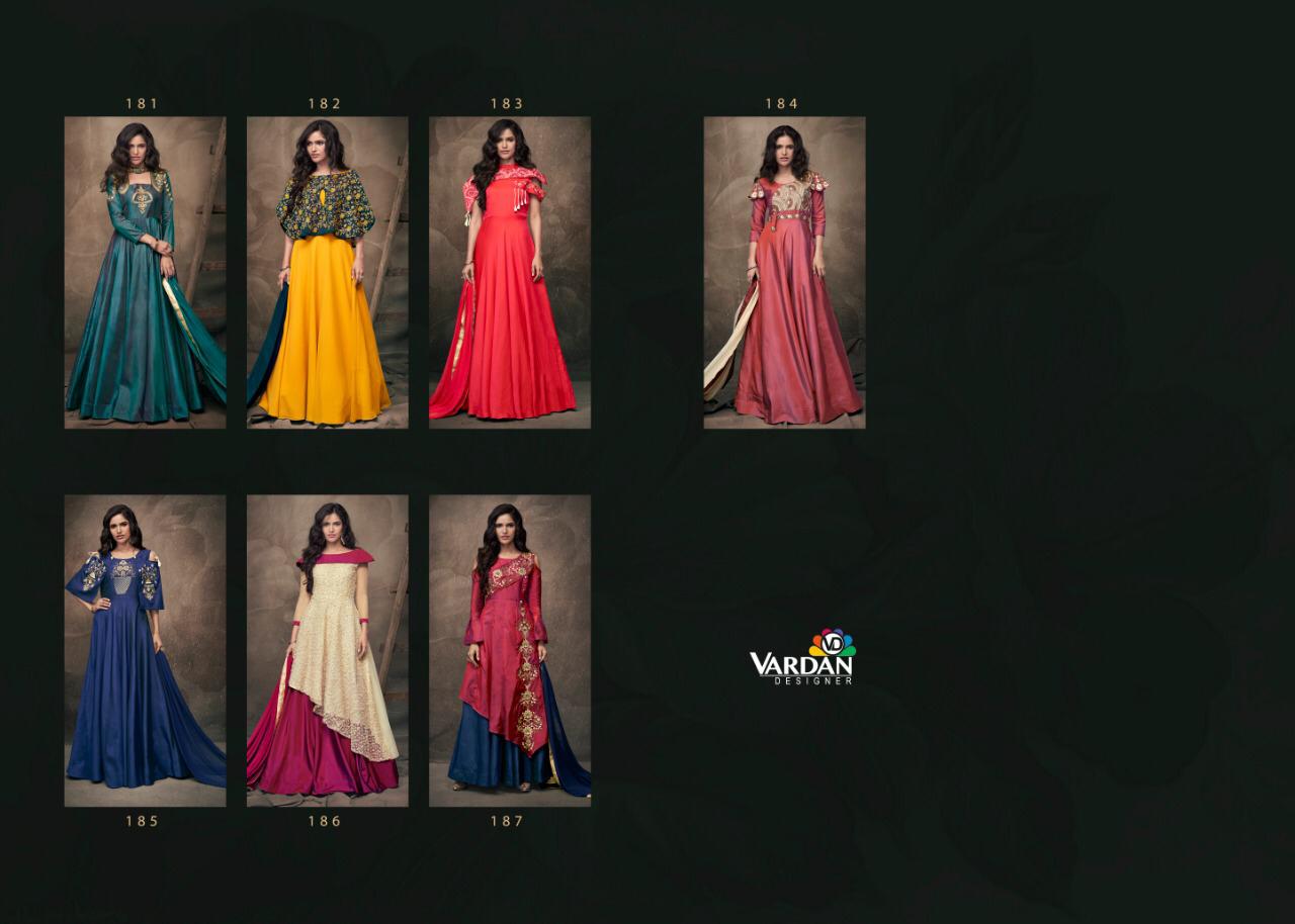 Vardhan Designer Presents Navya Vol-9 Heavy Embroidery Work Designer Fancy Gown Catalog Collection