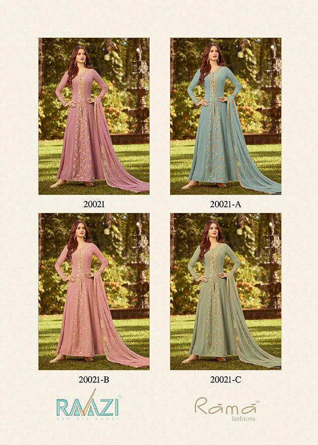Rama Fashion Raazi 20021-23 Colorplus Designer Party Wear Gown Catalog Wholesaler