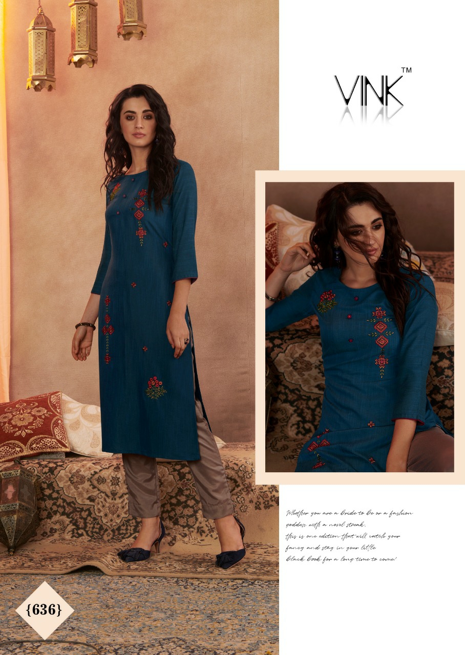 Vink Presents Venice Vol-7 Beautiful Designer Viscous Kurtis With Plazzo Collection At Wholesale