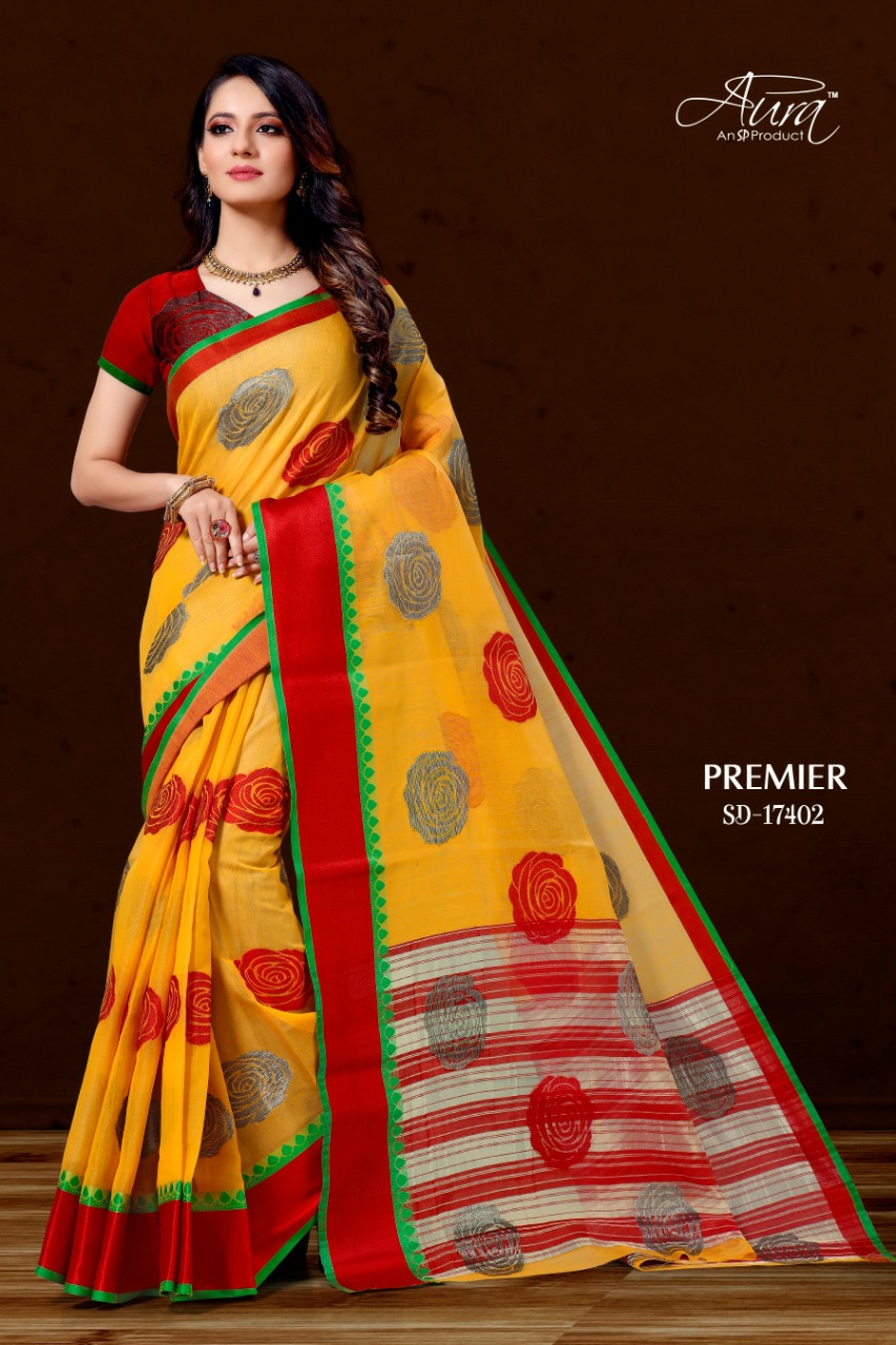 Aura Sarees Presents Premier Vol-6 Chanderi Silk Beautiful Casual Wear Sarees Wholesaler