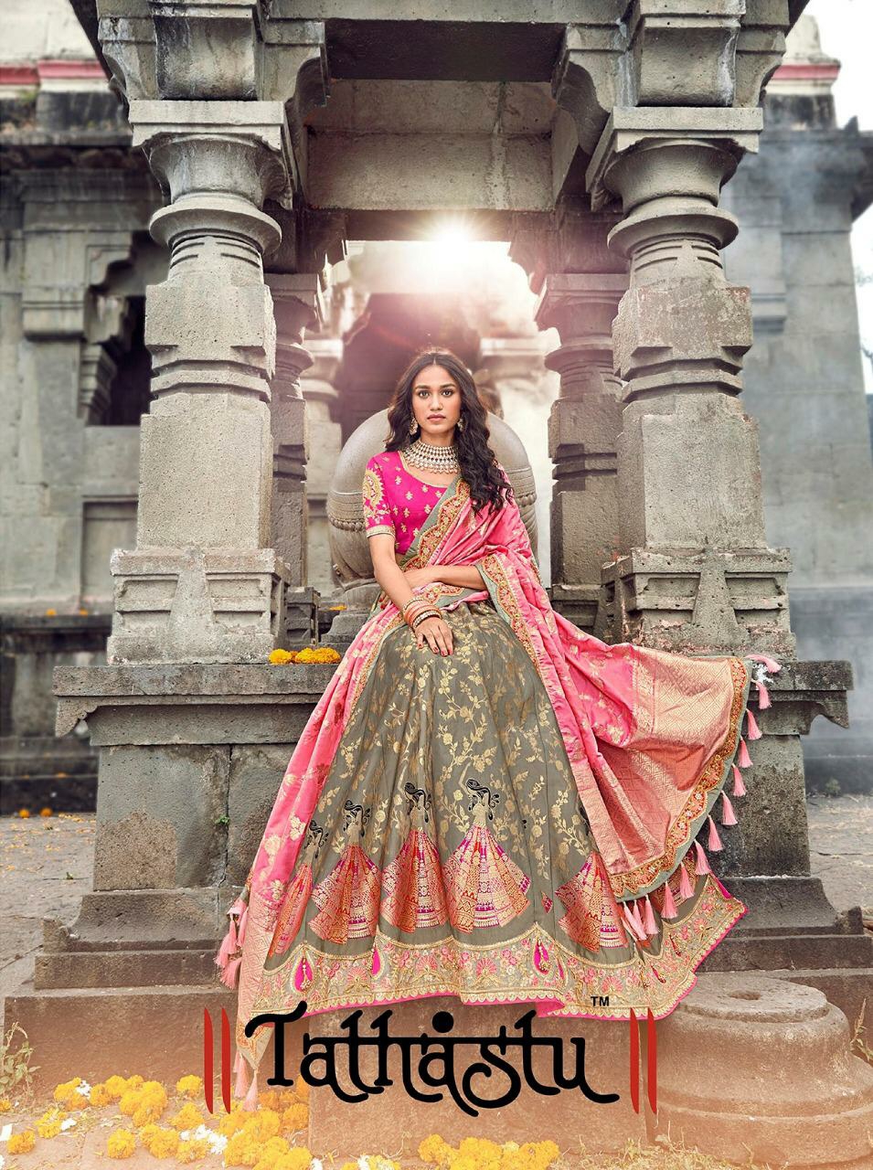 Tathastu Presents 3701 To 3709 Exclusive Designer Wedding Wear Silk Lehenga Choli Catalogue Wholesaler