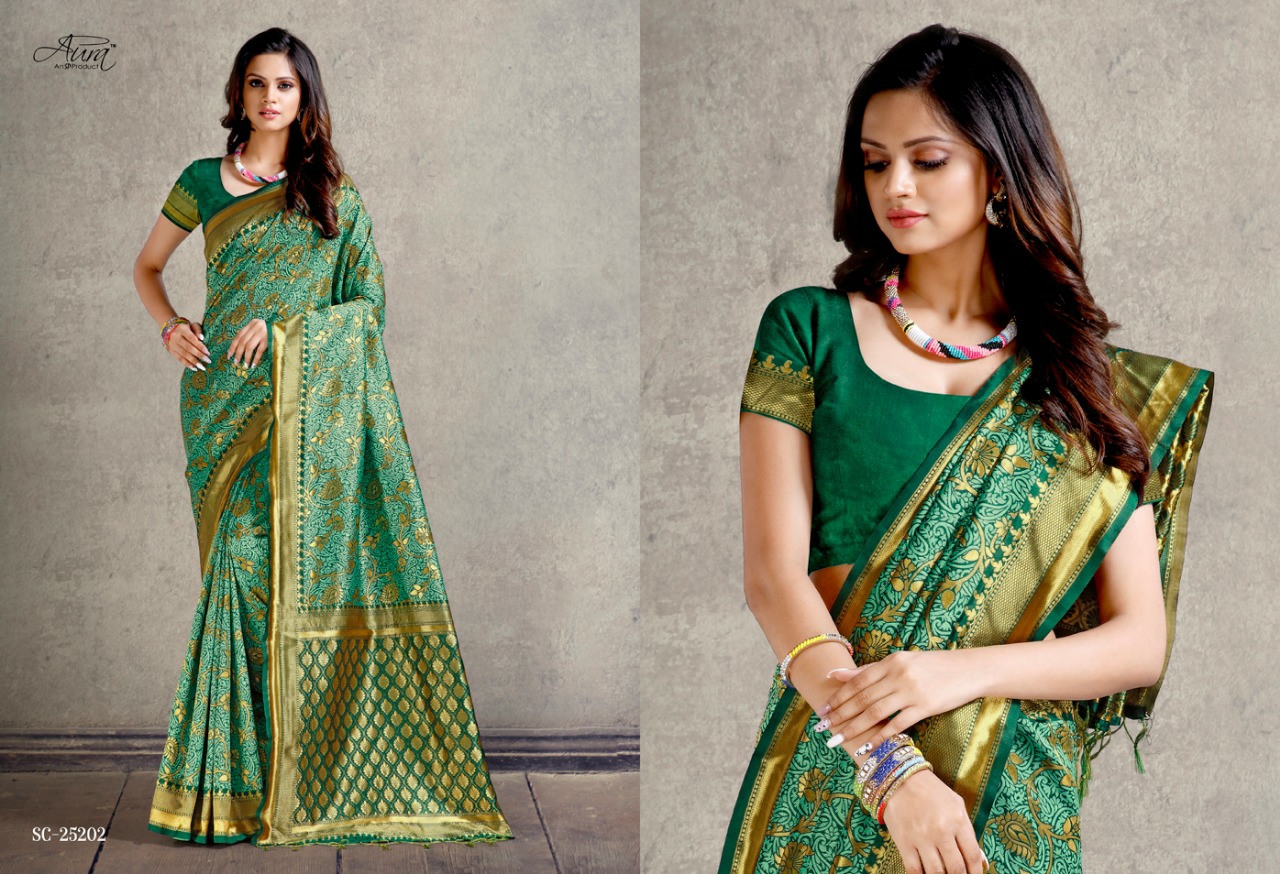 Aura Presents Diti South India Silk Traditional Wear Sarees Collection At Wholesale Prices