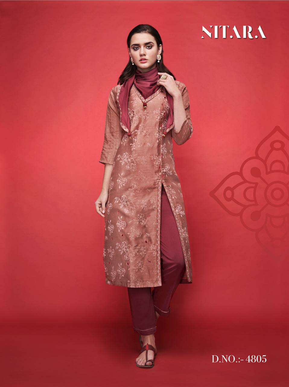 Nitara Presents Scarlet Exclusive Designer Party Wear Kurtis With Pants Collection At Wholesale