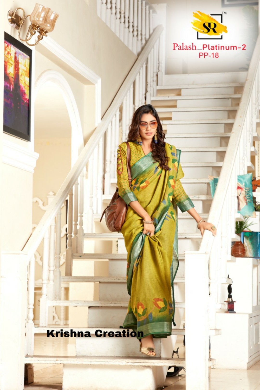 S.r Sarees Presents Palash Platinum Vol-2 Traditional Wear Pure Lilen Printed Sarees Catalogue Wholesaler