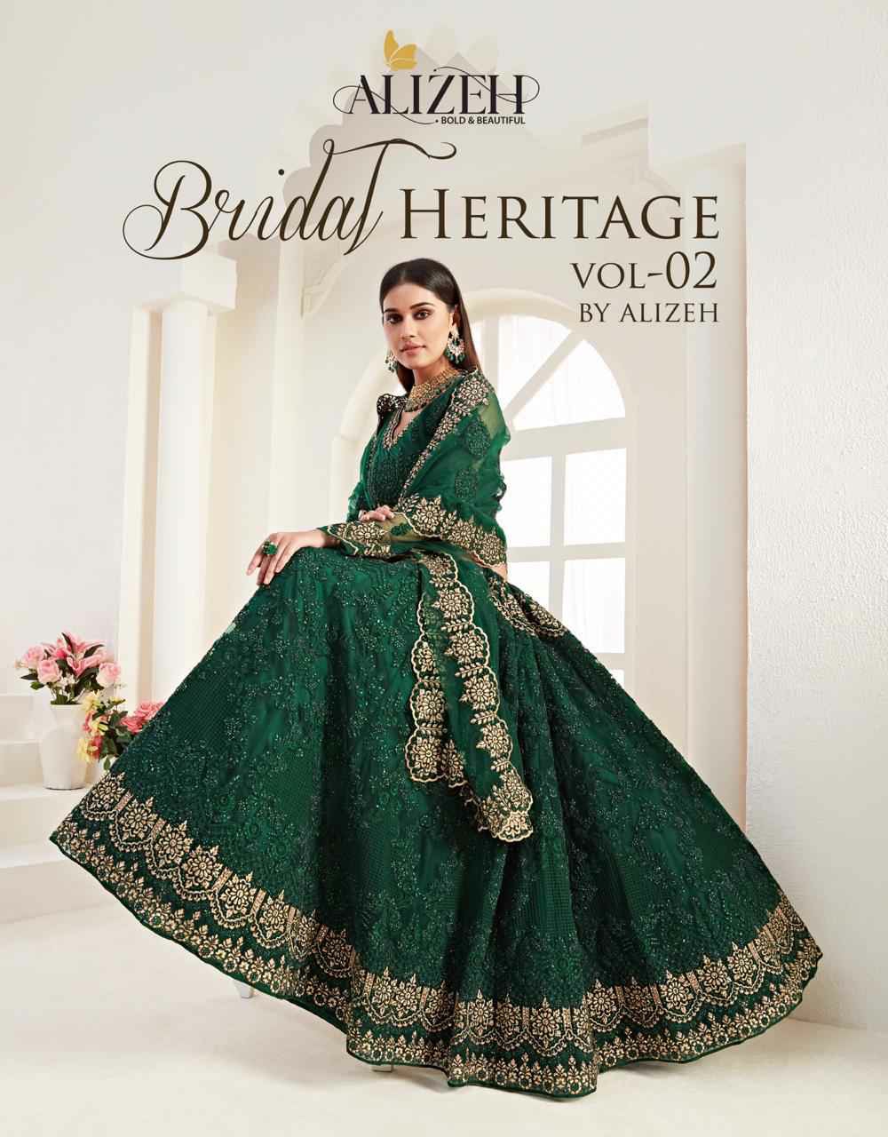 Alizeh Presents Bridal Heritage Vol-2 Heavy Designer Wedding Wear Bridal Lehenga Choli Catalog Wholesaler