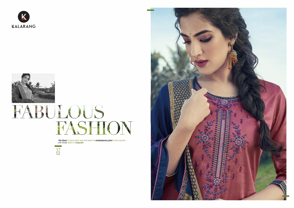 Kalarang Presents Kitkat Vol-2 Jam Silk Cotton Embroidery Work Salwar Suit