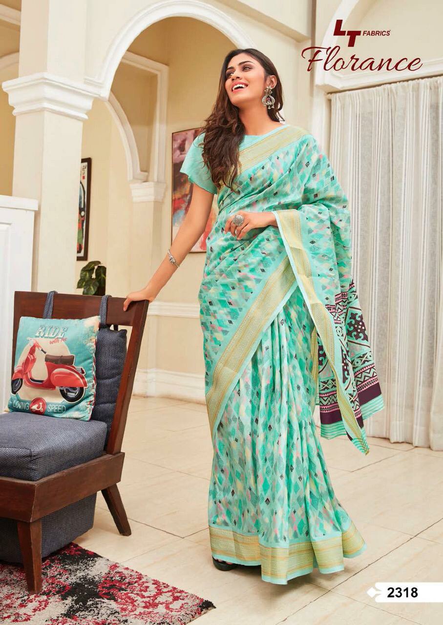 Lt Sarees Presents Florence Dola Silk Traditional Wear Printed Sarees Catalogue Wholesaler