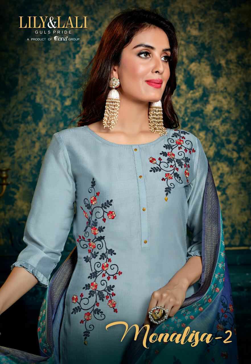 Lily And Lali Presents Monalisa 2 Designer Party Wear Kurtis With Bottom And Digital Printed Dupatta Collection At Wholesale