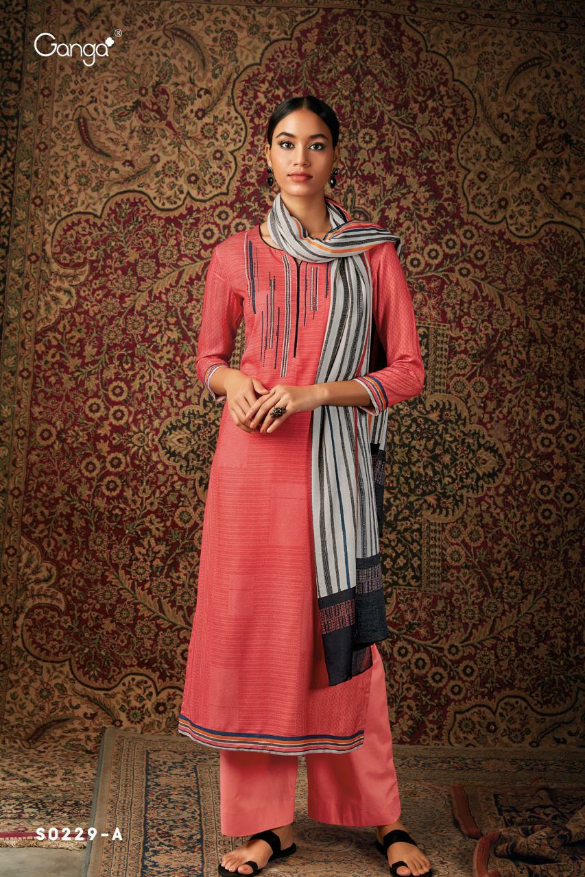 Ganga Suit Presents Gazer 229 Pashmina Daily Wear Salwar Suit Wholesaler