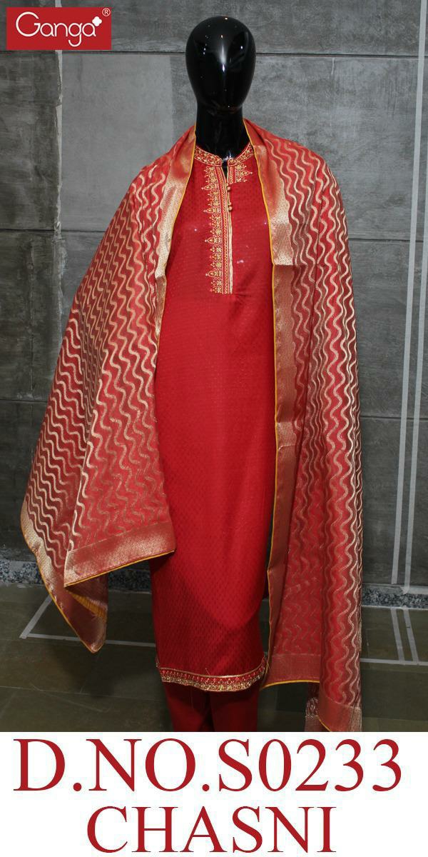 Ganga Suite Presents Chasni 233 Silk Salwar Suit Wholesaler