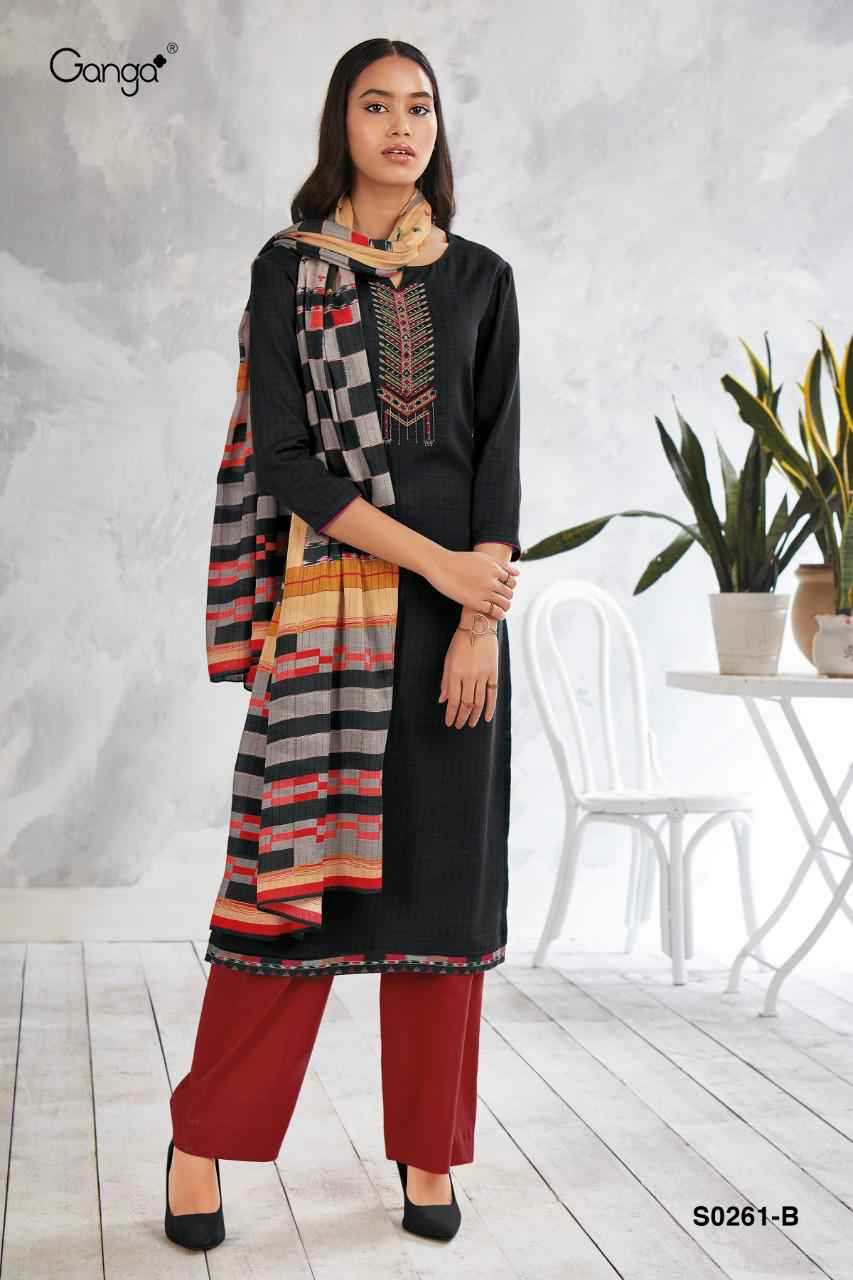 Ganga Suite Presents Myra 261 Satin Embroidery Work Salwar Suit