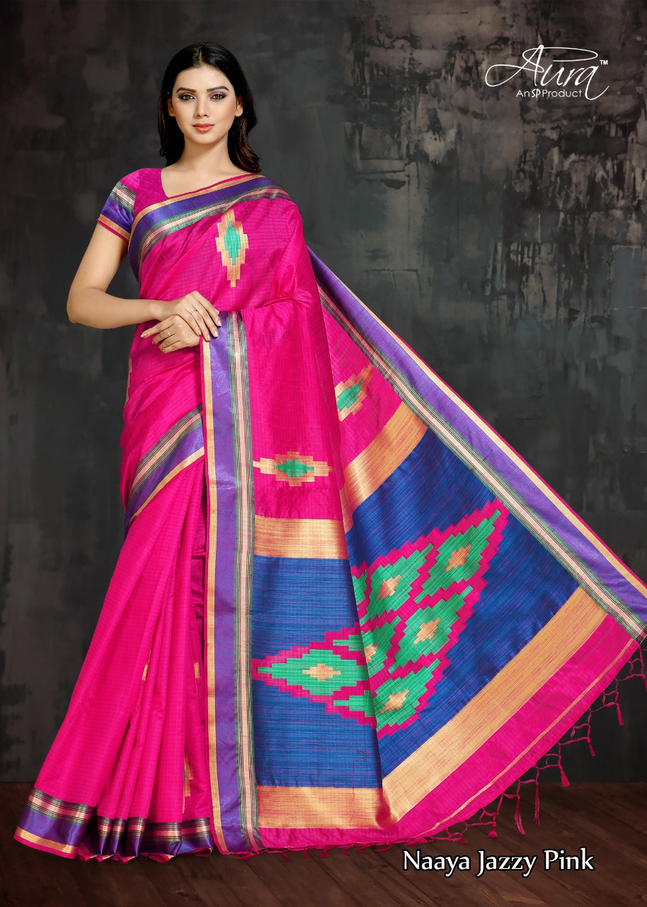 Aura Sarees Presents Naaya South Indian Style Cotton Silk Sarees Catalogue Wholesaler