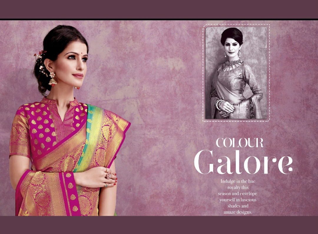 Reynolds Presents Softy Platinum Traditional Wear Silk Sarees Catalog Wholesaler
