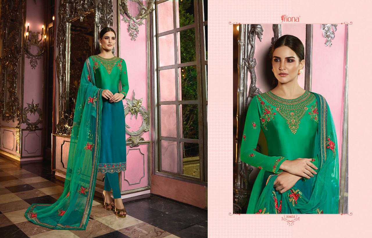 Fiona Presents Norita Heavy Dupatta Exclusive Designer Party Wear Straight Salwar Suit Catalog Wholesaler