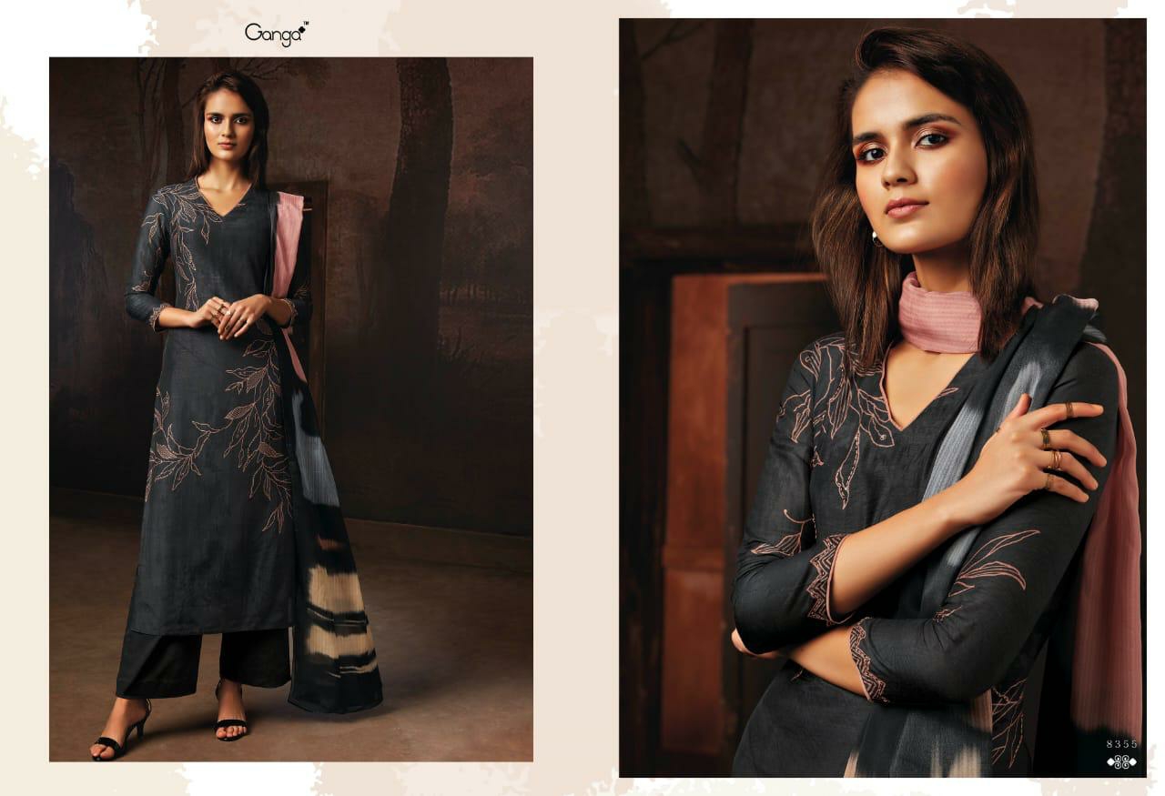 Ganga Presents Tvisha Pure Bemberg Silk Printed Beautiful Designer Party Wear Salwar Kameez Catalogue Wholesaler