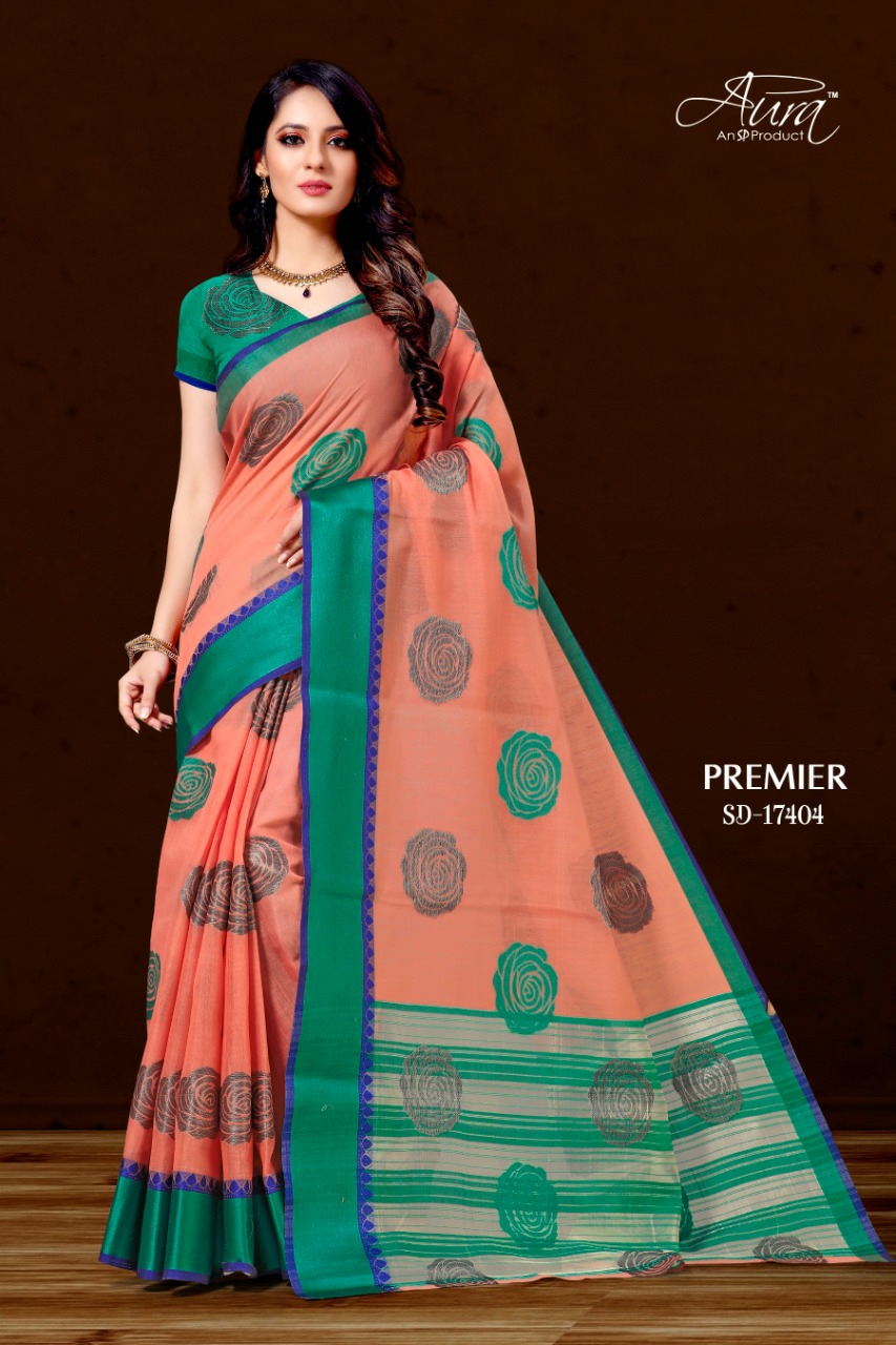 Aura Sarees Presents Premier Vol-6 Chanderi Silk Beautiful Casual Wear Sarees Wholesaler