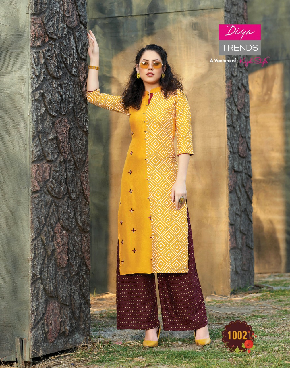 Diya Trends Presents Fusion Vol-1 Summer Wear Special Rayon Cotton Printed Kurtis With Plazzo Collection At Wholesale