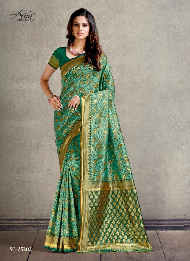 Aura Presents Diti South India Silk Traditional Wear Sarees Collection At Wholesale Prices