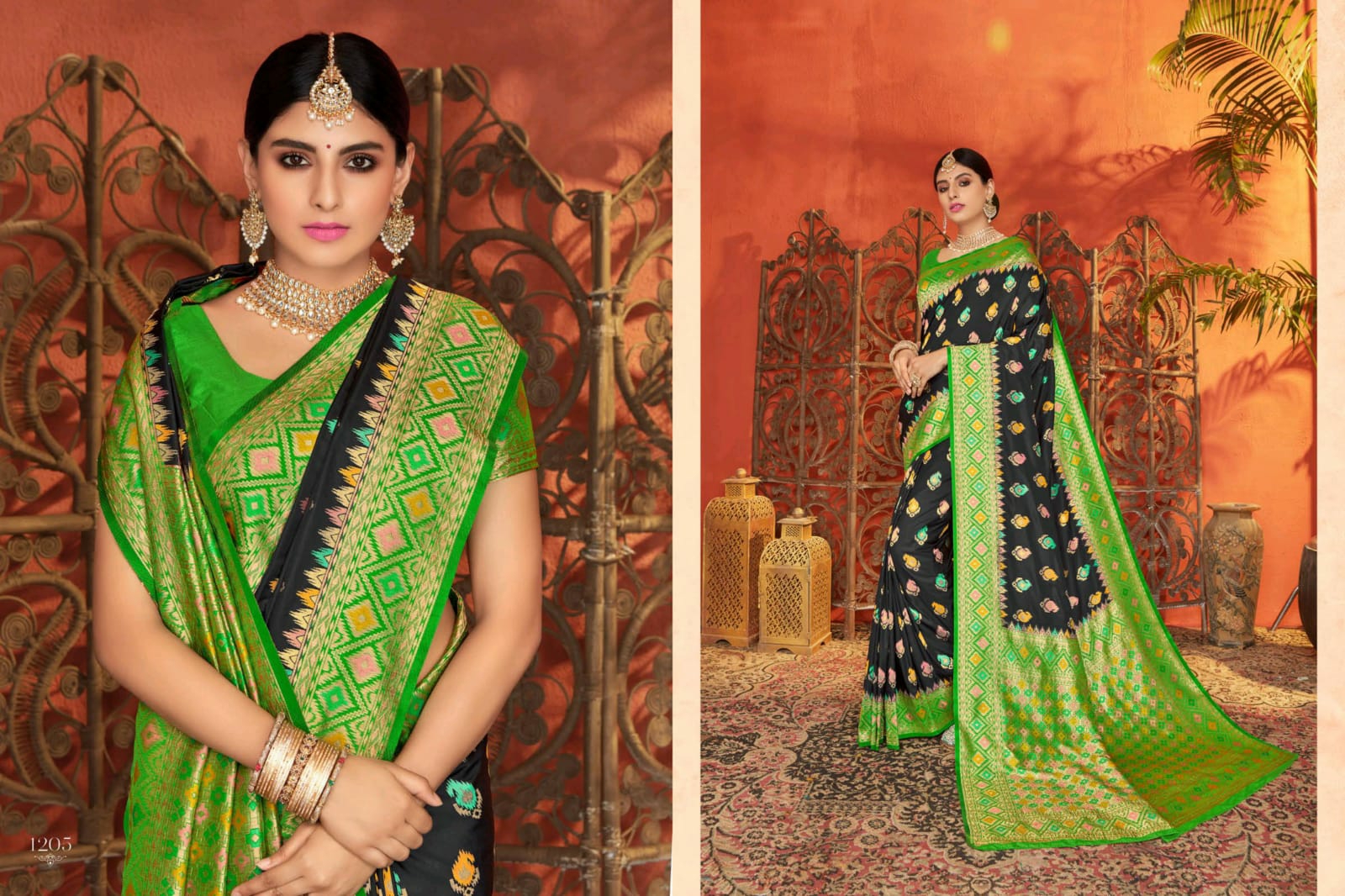 Panache Presents Ikkat Silk Beautiful Designer Sarees Cataloge Wholesaler