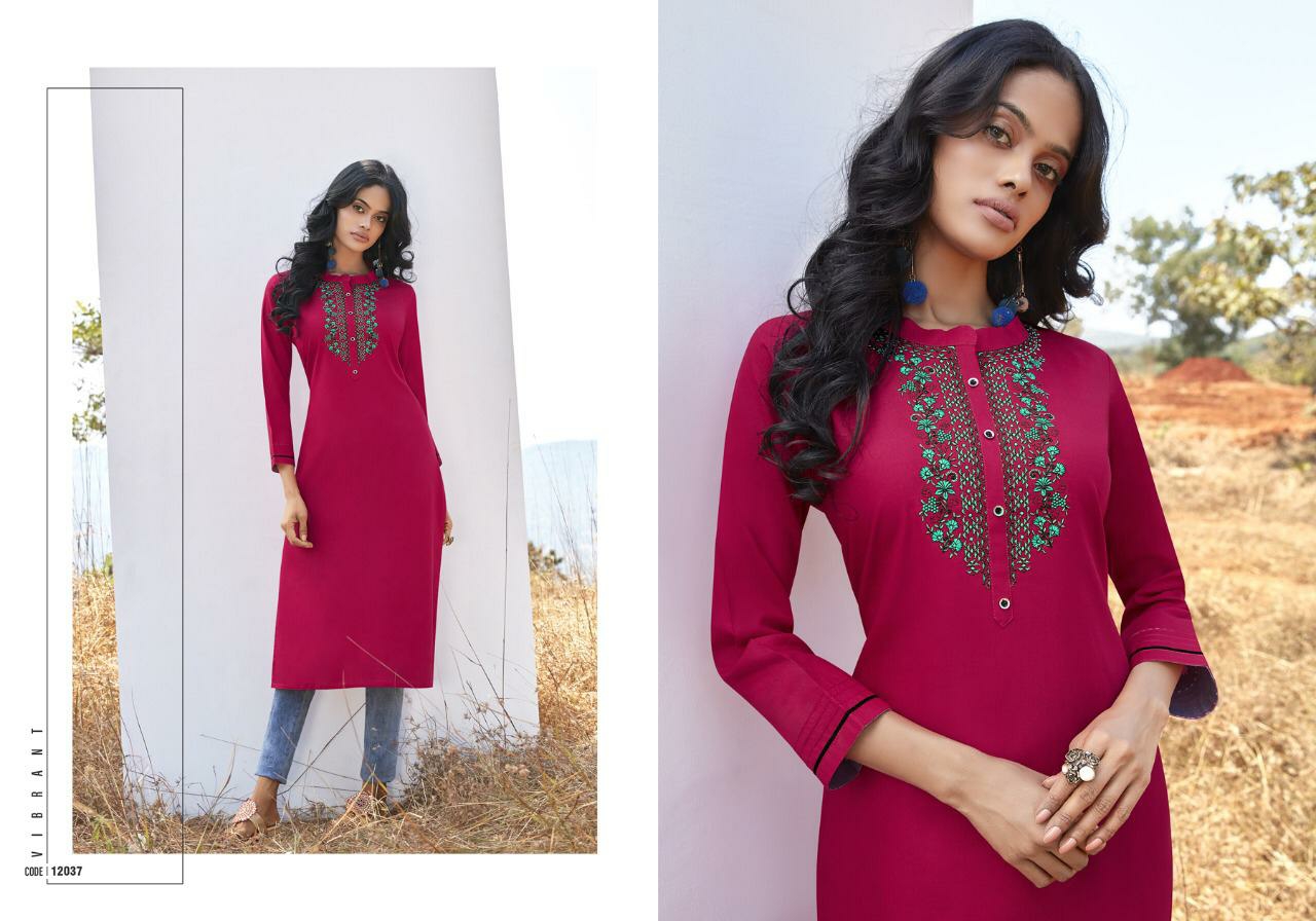 Kajree Presents Lily Vol-17 Causal Wear Rayon Kurtis Catalogue Wholesaler