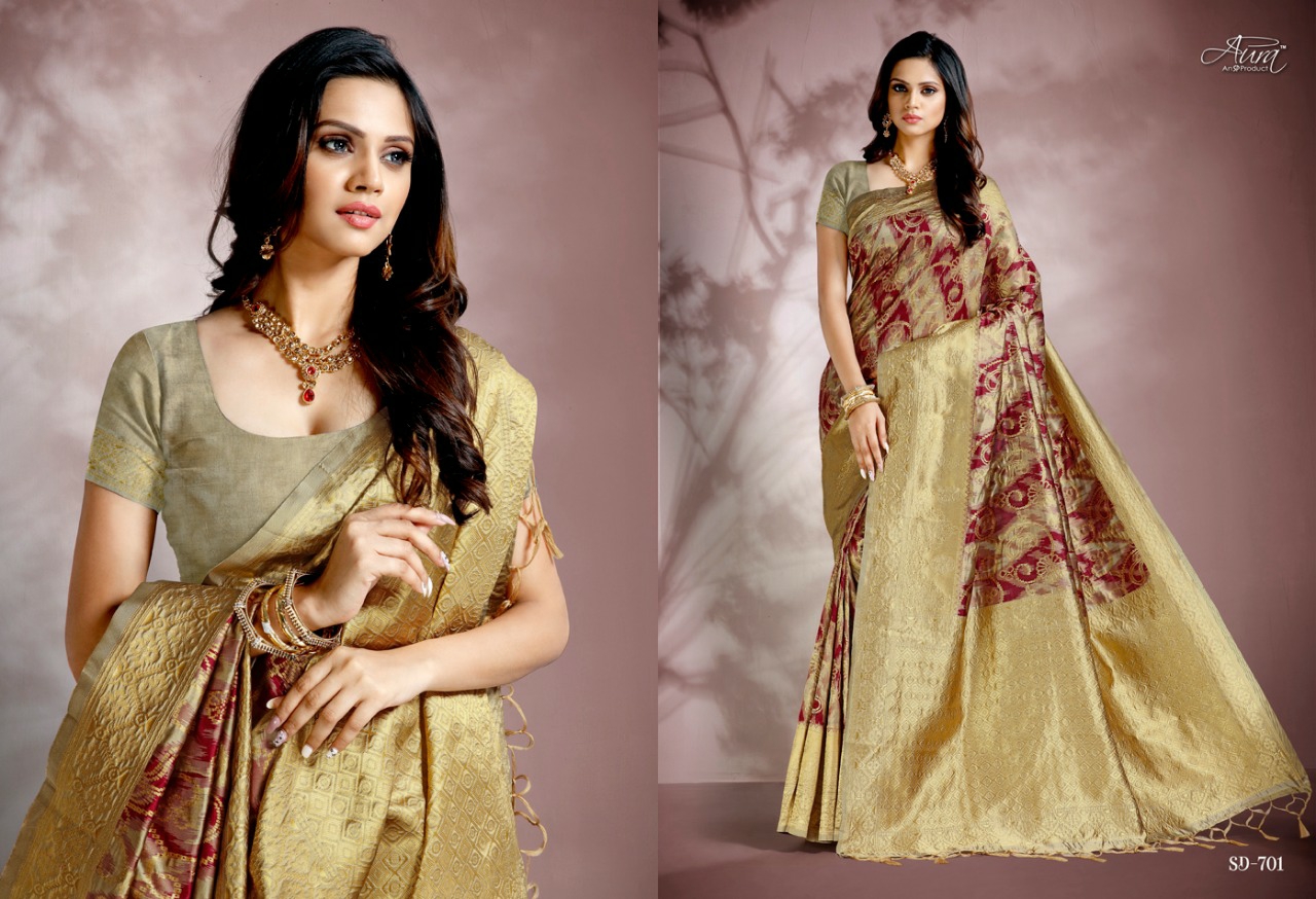 Aura Sarees Presents Reva Traditional Wear Silk Sarees Catalogue Wholesaler