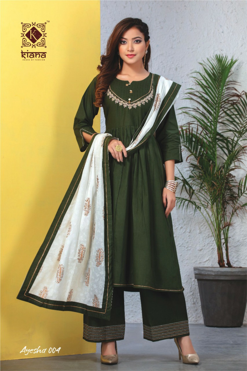 Kiana Kurtis Presents Ayesha Rayon Long Gown Style Kurtis Cataloge Collection
