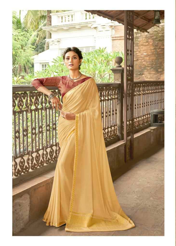 Saroj By Madhavi Chiffon Satin Designer party Wear Saree catalogue