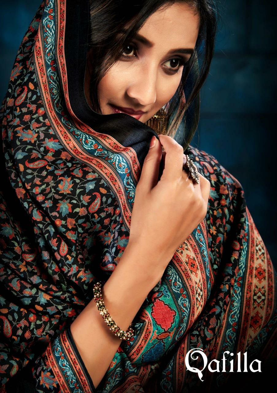 Sargam Print Presents Qafilla Winter Wear Pashmina Digital Printed Plazzo Style Salwar Suit Catalogue Wholesaler