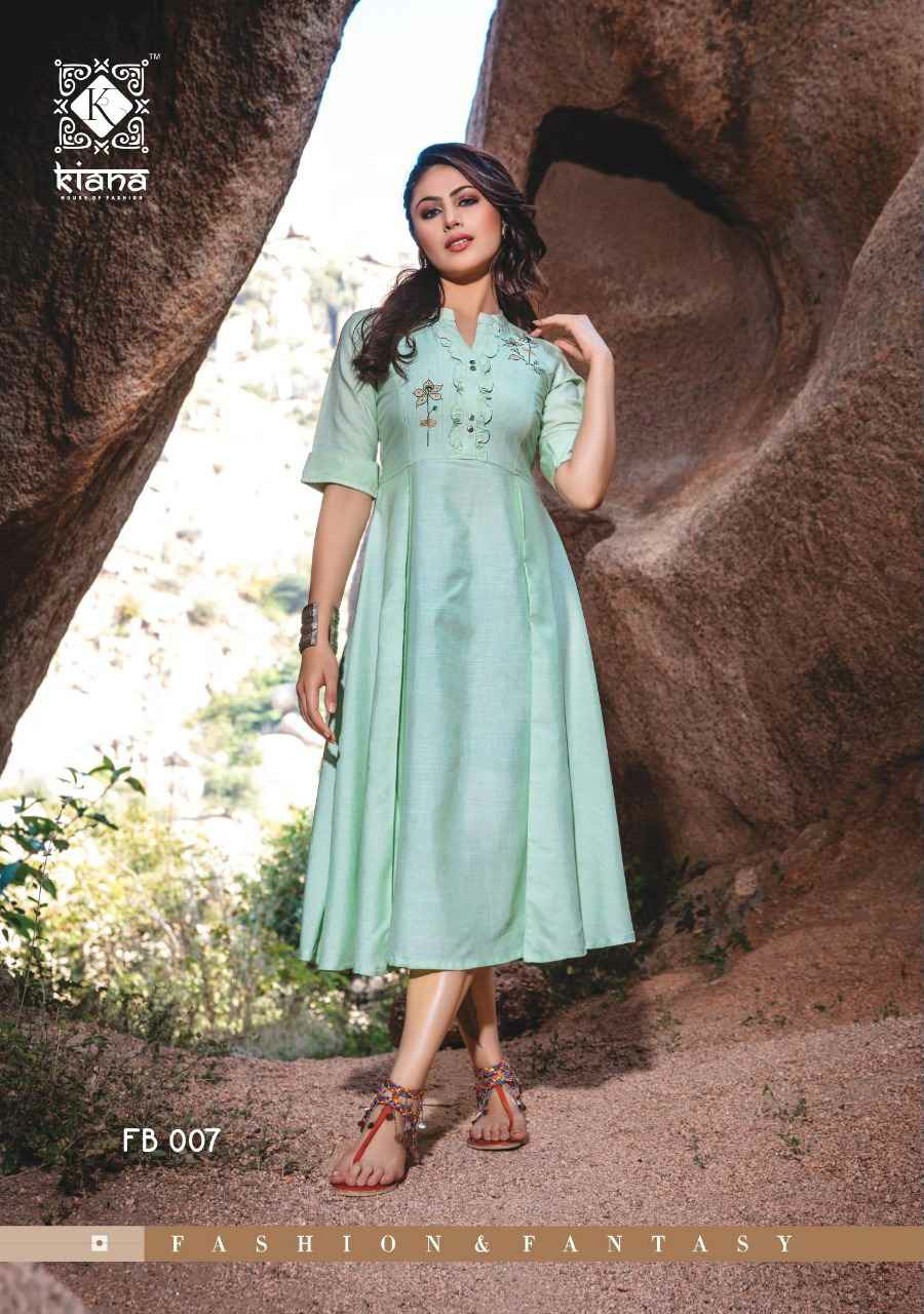 Kiana Presents Free Bird Rayon Designer Stylish Kurtis Cataloge Wholesaler