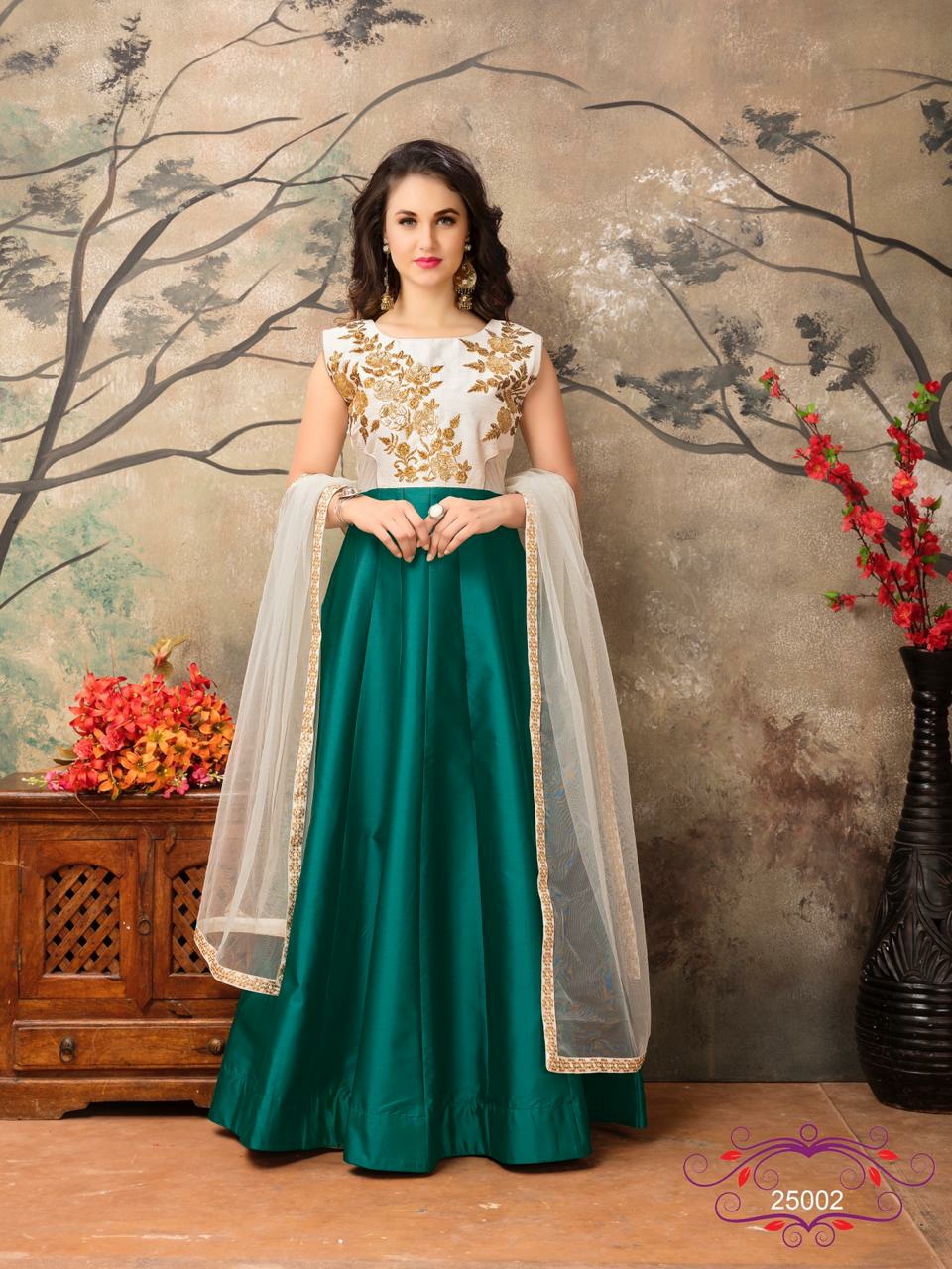 Twisha Presents Aanaya Vol-25 Tafeta Silk Designer Anarkali Salwar Suit Wholesaler