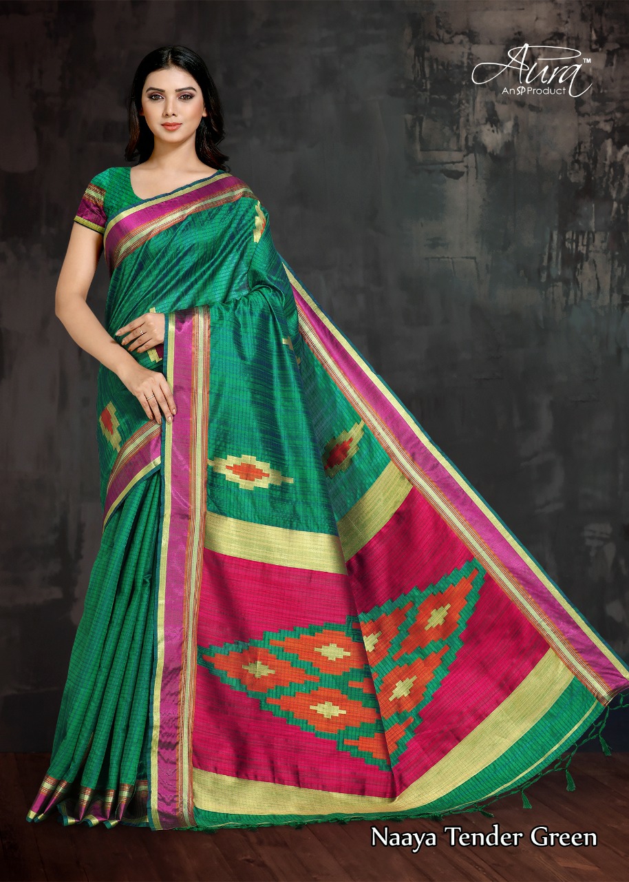 Aura Sarees Presents Naaya South Indian Style Cotton Silk Sarees Catalogue Wholesaler