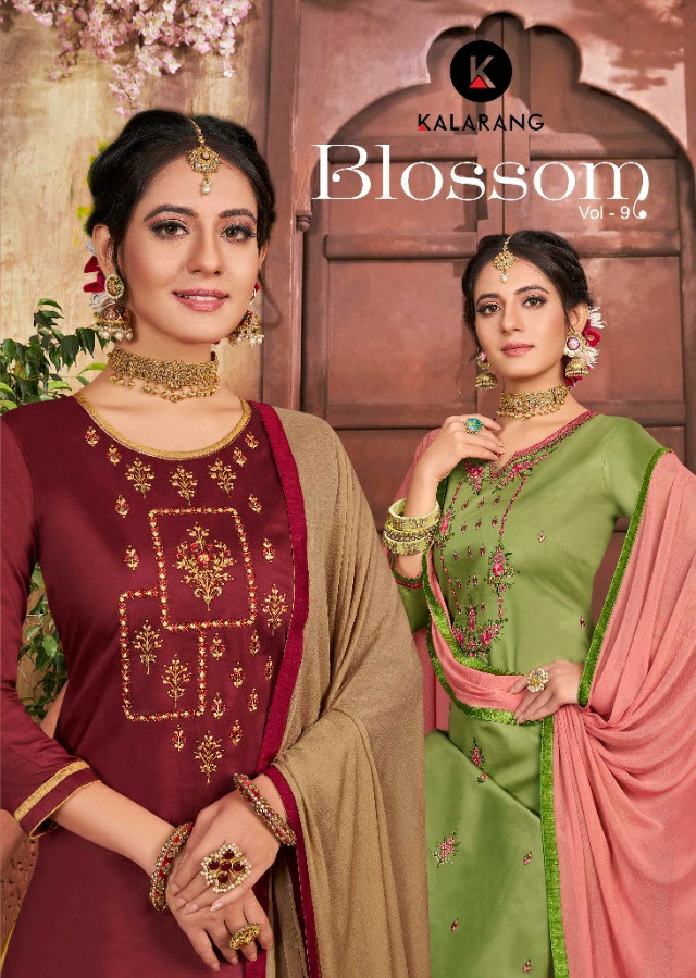 Kalarang Presents Blossom Vol-9 Designer Georgette Sarara Salwar Suits Wholesaler
