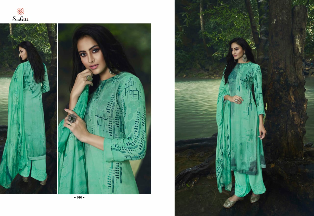 Sahiba Suit Presents Twisha Pure Pashmina Designer Digital Printed Plazzo Style Salwar Suit Catalogue Wholesaler