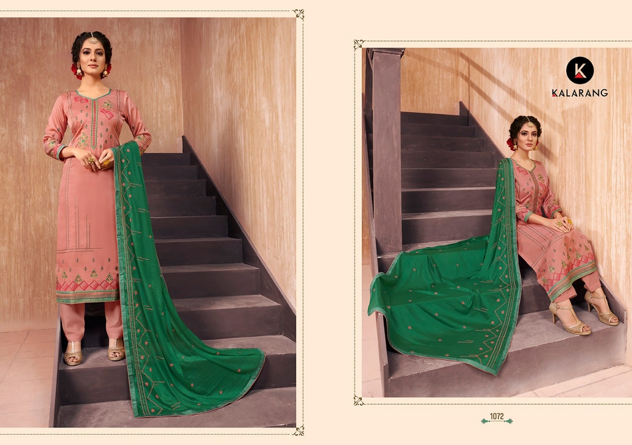Kalarang Presents Alvira Vol-2 Beautiful Designer Straight Salwar Suite Wholesaler