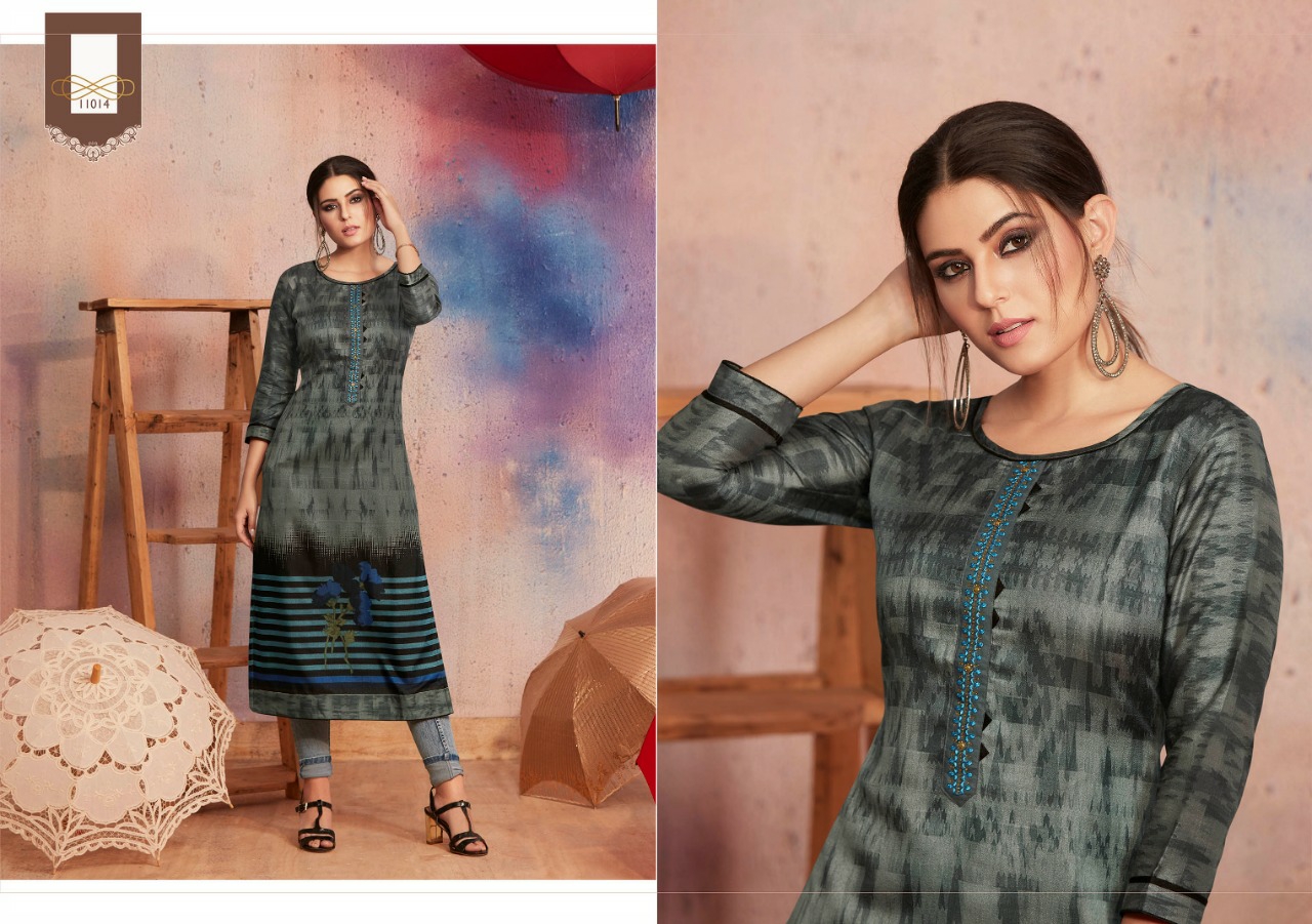 Kajree Presents Dark Fantasy Vol-6 Rangoli Georgette Digital Printed Straight Kurtis Catalog Wholesaler