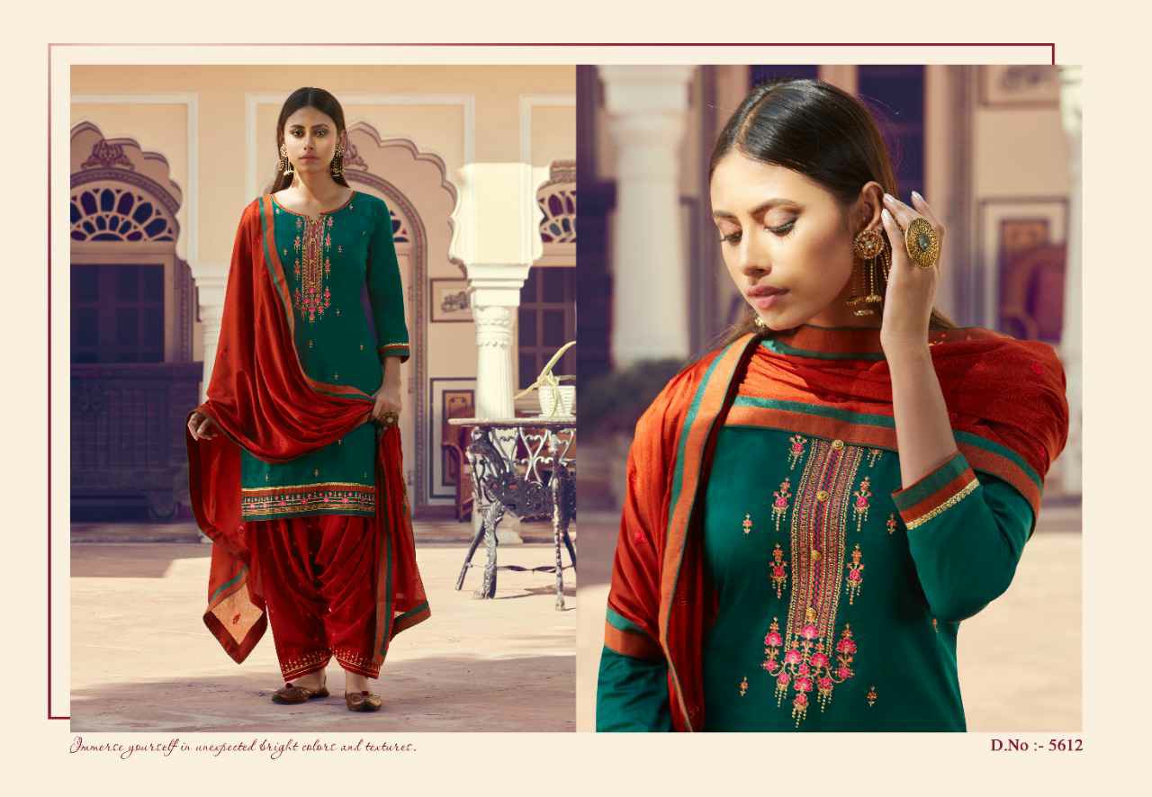 Kessi Presents Patrani Designer Punjabi Style Cotton Satin Patiala Salwar Suit Catalog Wholesaler