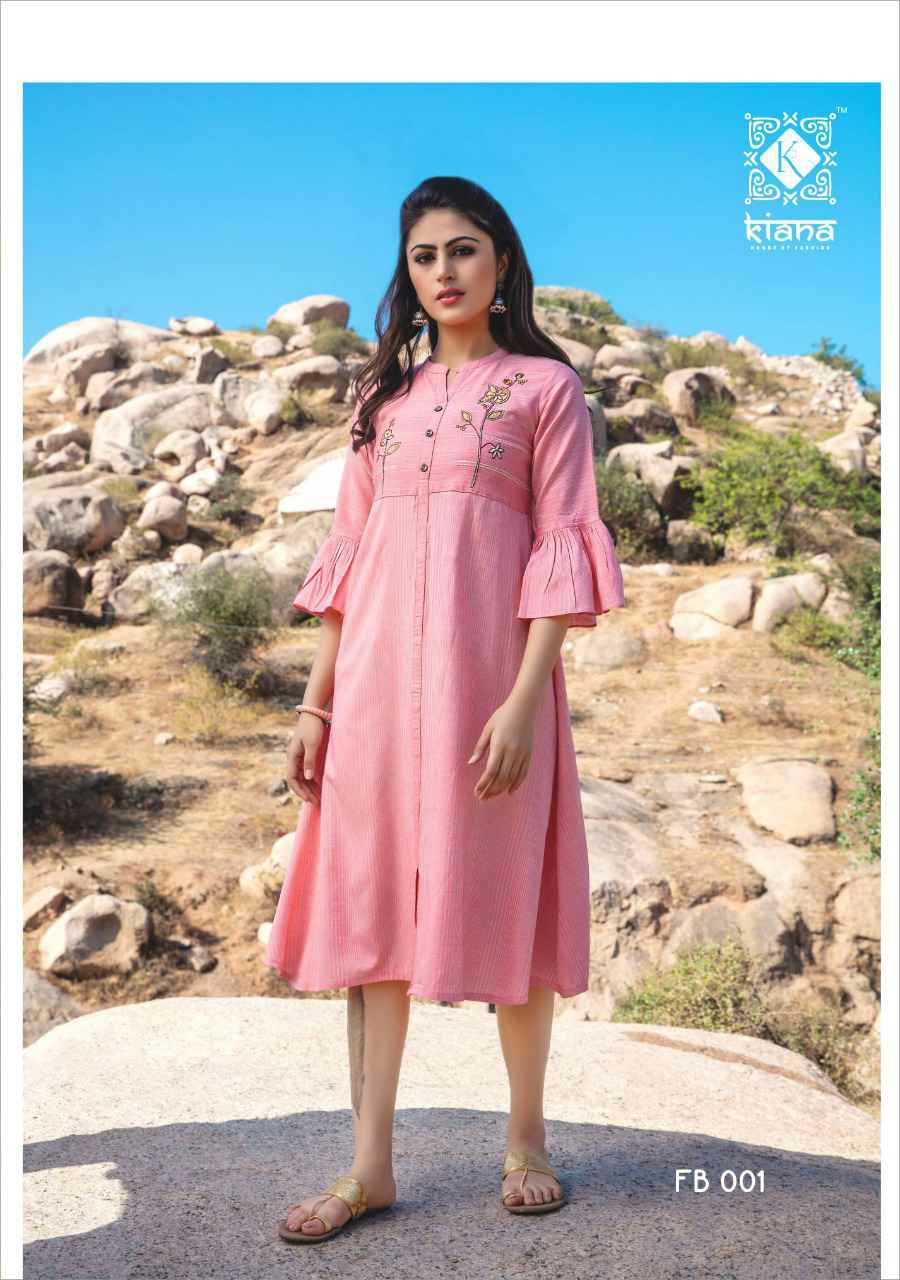 Kiana Presents Free Bird Rayon Designer Stylish Kurtis Cataloge Wholesaler