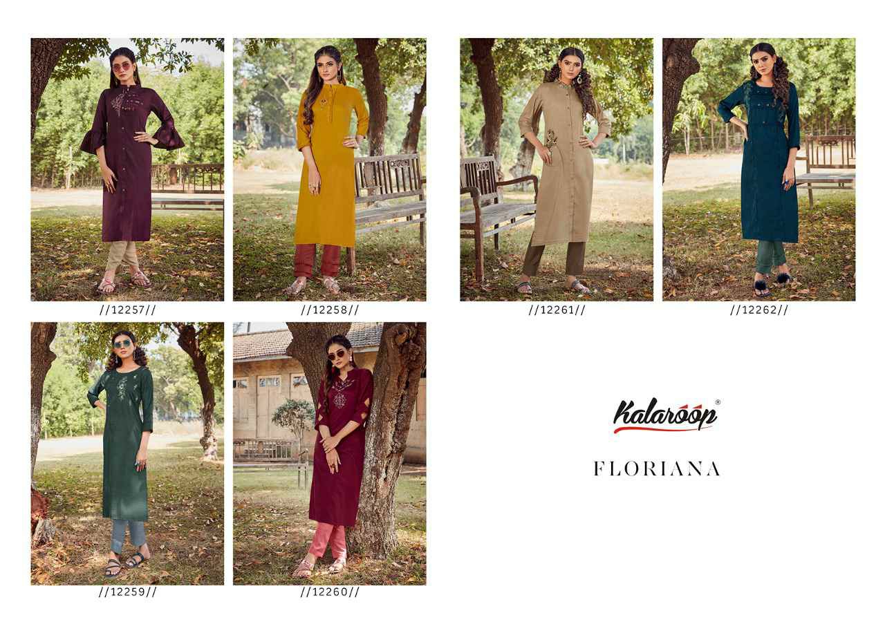 Kajree Presents Floriana Silk Daily Wear Kurtis With Pant Cataloge Collection