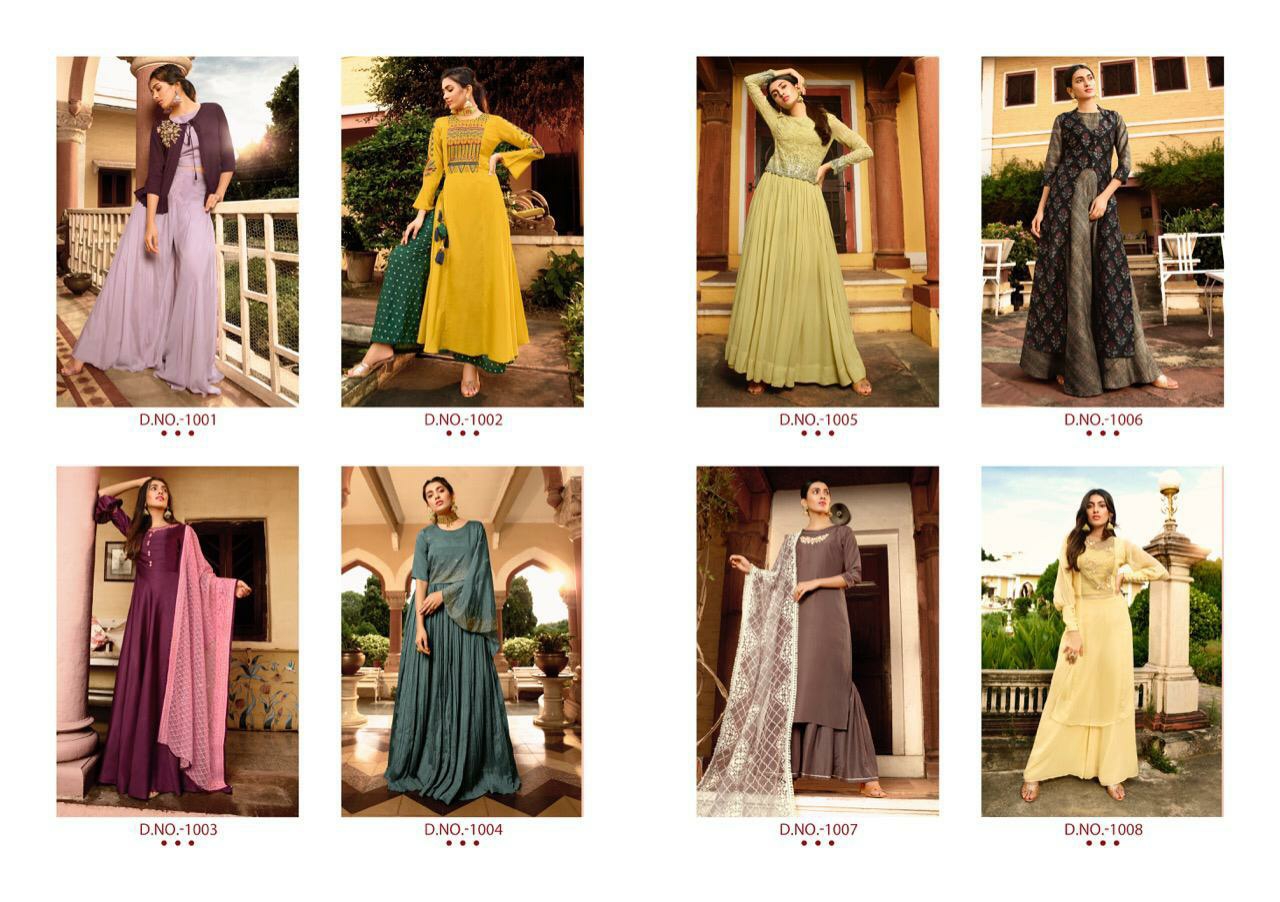 Lt Nitya Presents Nitya 42 Nx Beautiful Designer Party Wear Readymade Gown Catalogue Wholesaler