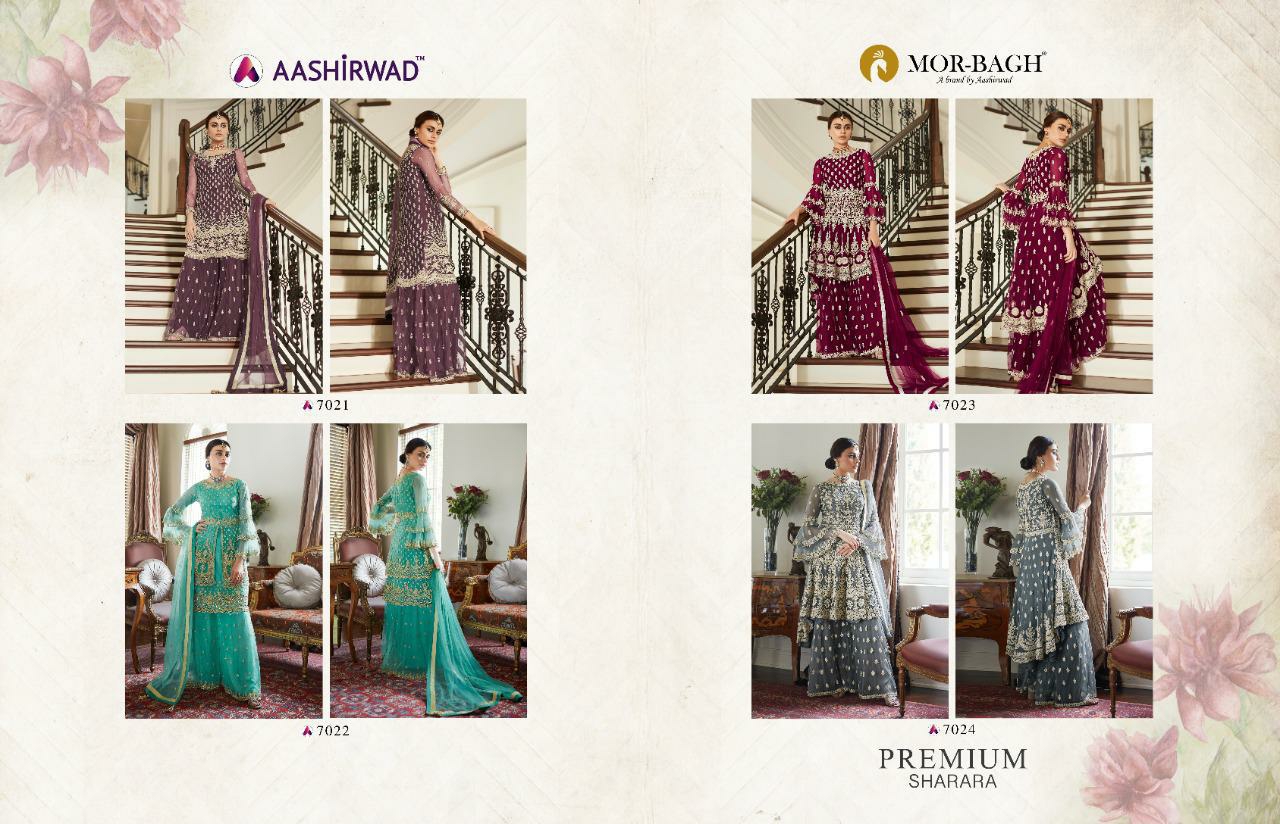 Aashirwad Presents Premium Sharara  Exclusive Designer Party Wear Collection At Wholesale