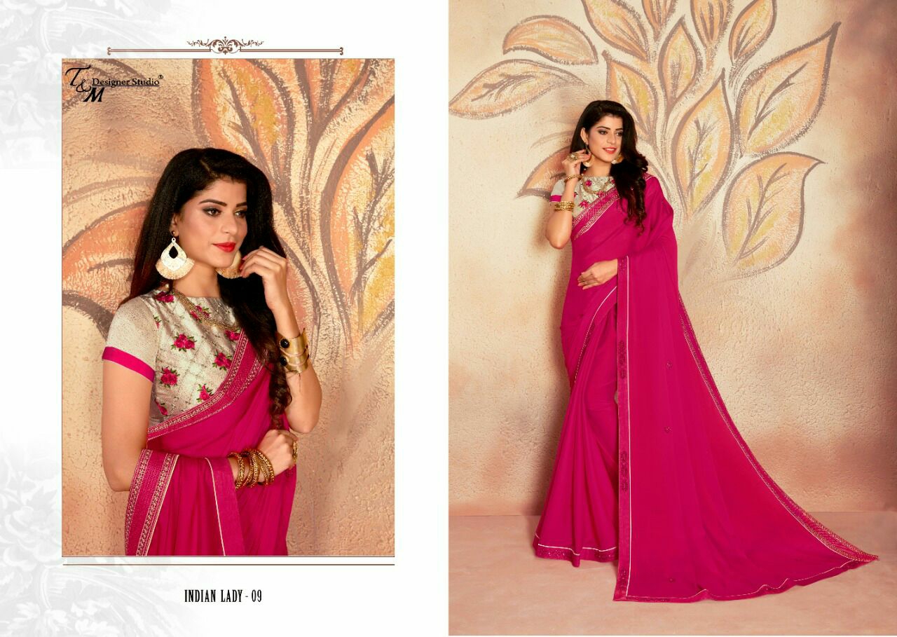 T And M Presents Indian Lady Fancy Designer Heavy Blouse Concept Sarees Catalogue Wholesaler