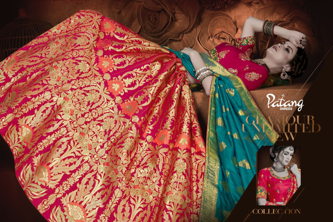 Patang Sarees Presents Zardosi Heavy Designer Silk Lehenga Choli Collection