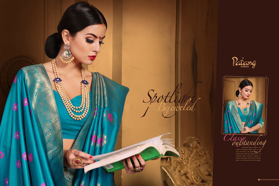 Patang Presents Florinza Jari Silk Meenakari Rich Pallu Sarees Cataloge Wholesaler