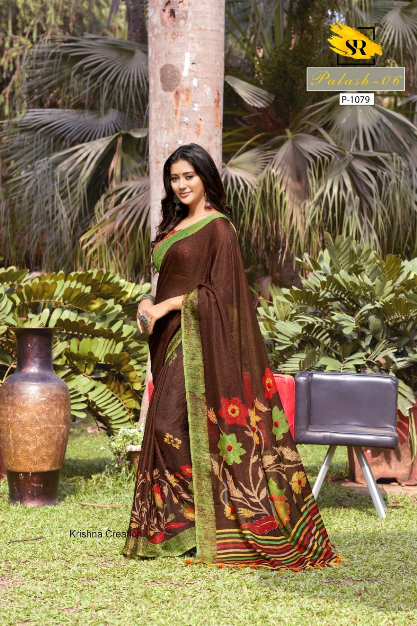 S.r.sarees Presents Palash Vol 6 Pure Lilen Silk Indian Ethnic Wear Collection