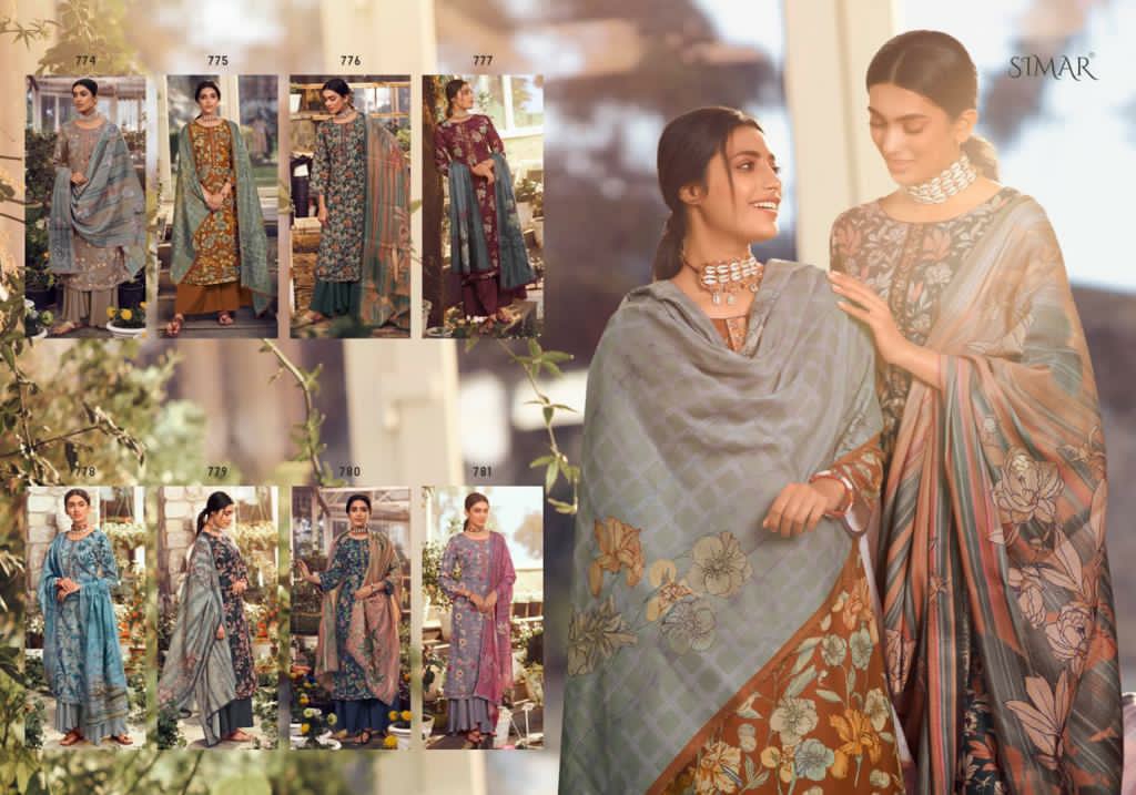 Glossy Presents Gunjan Pure Pashmina Digital Print Plazzo Salwar Suit Wholesaler