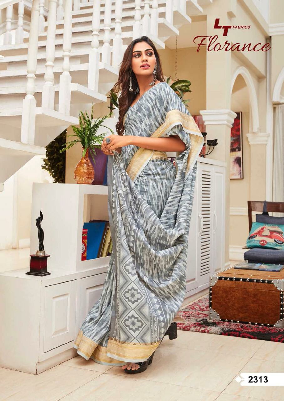 Lt Sarees Presents Florence Dola Silk Traditional Wear Printed Sarees Catalogue Wholesaler