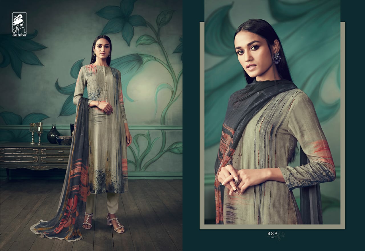 Sahiba Suit Presents Kaira Fancy Designer Pashmina Digital Printed Straight Winter Wear Salwar Suit Catalogue Wholesaler